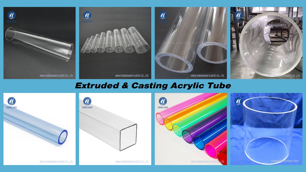 Transparent Plexiglass Cylinder Extruded Casting PMMA Acrylic Tubes