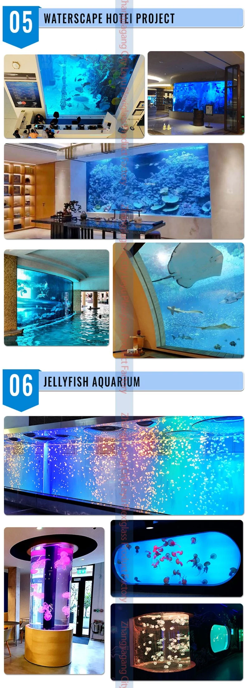 Acrylic Waterproof Panel for Ocean Aquarium Fish Tank