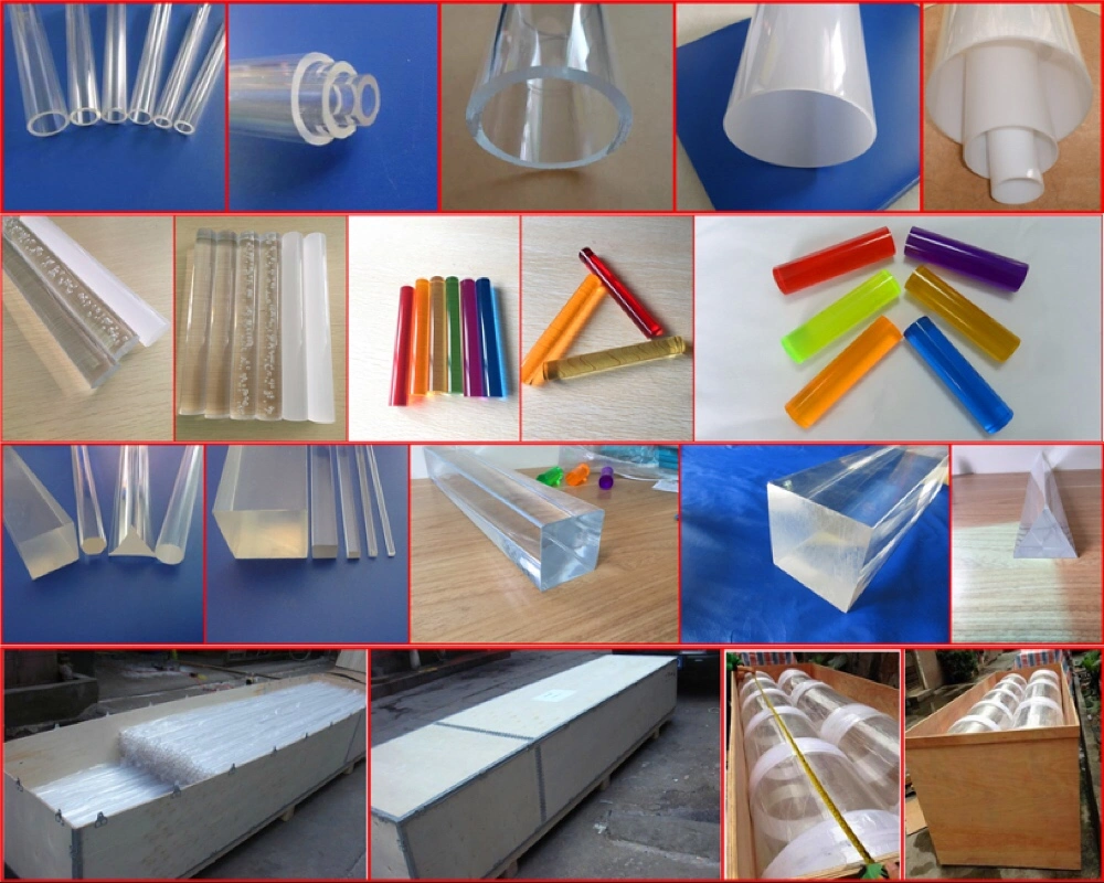 Customize Clear Color Acrylic Rod and Tubes Plexiglass Plastic