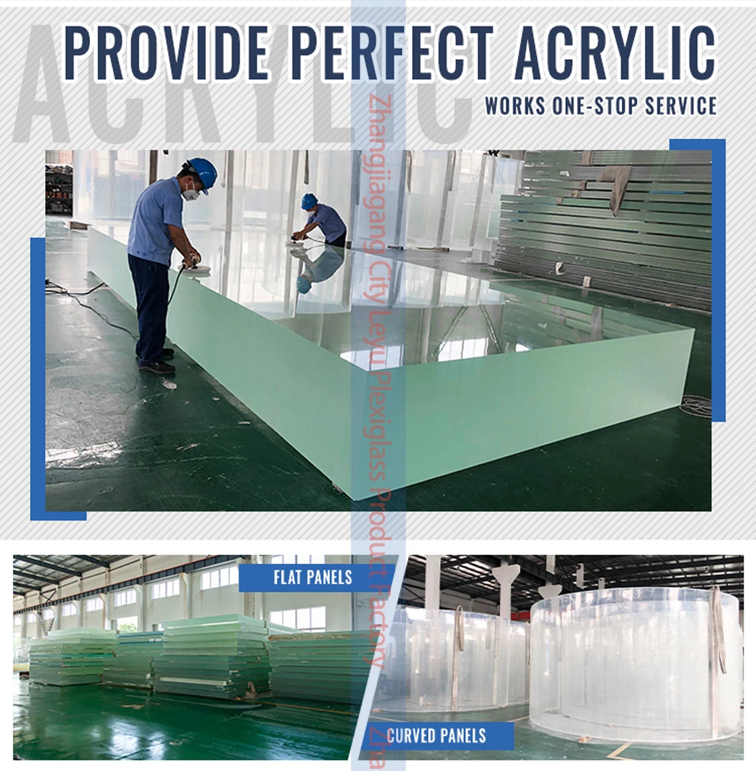 Large Acrylic Panels for Cylinder Fish Tank Aquarium