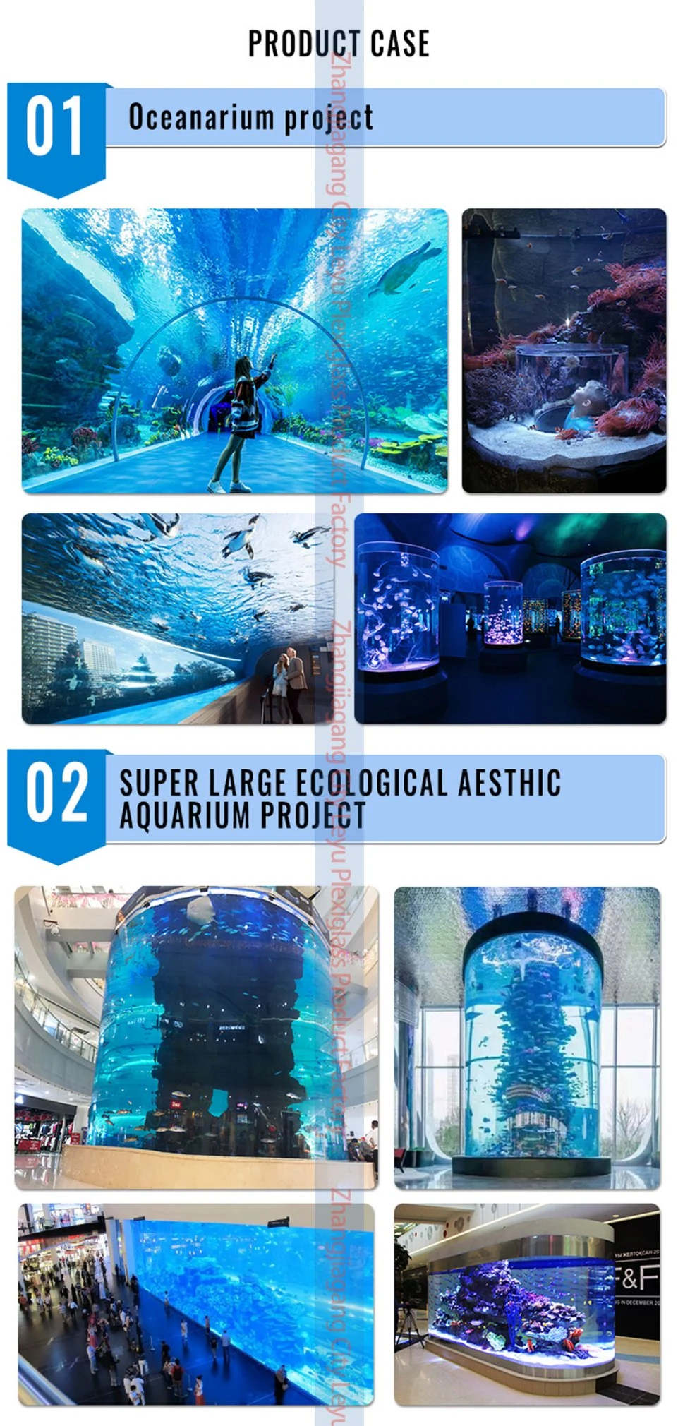 Transparent Acrylic Panels for Aquarium