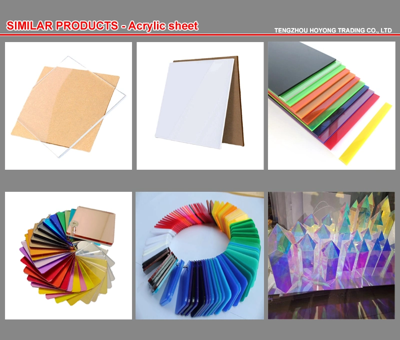 Clear White Multicolour Transparent Cast Gold Silver Mirror Sheet Board PMMA Organic Glass Plexiglass Panel Perspex Rainbow Irides Acrylic Sheet