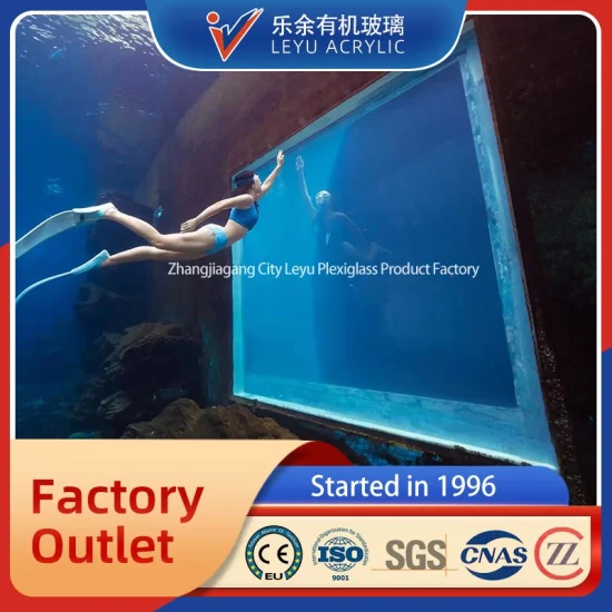 Customized Thickness Clear Acrylic Glass Transparent Plastic Plate for Aquarium Panel