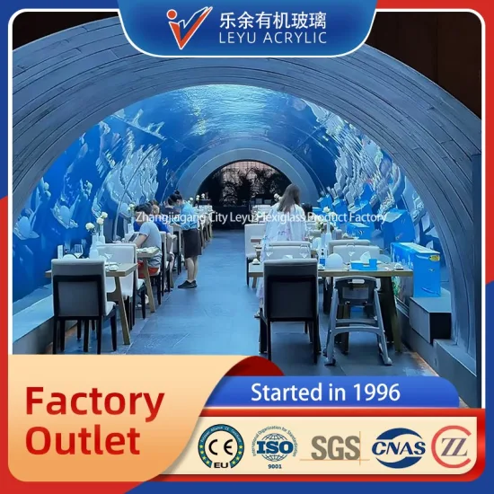 Professional Production of Transparent Acrylic Aquarium Quality Assurance Fish Tunnel Panel